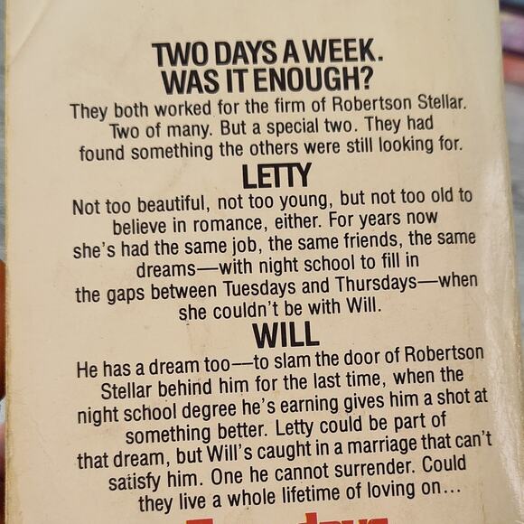 Tuesdays and Thursdays by Abby Mann 1979 First Pocket Books Printing Paperback - Picture 4 of 12